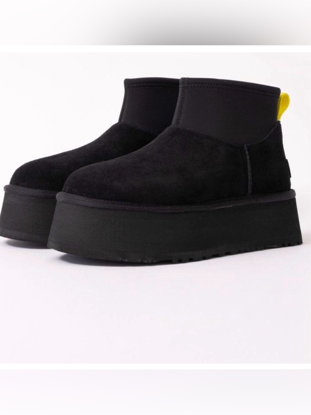 New! UGG Classic Mini Dipper Boots Size 7 Black Suede - Picture 2 of 11